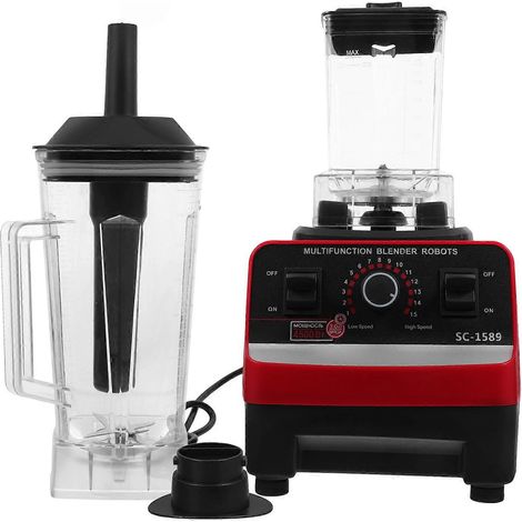 Mixeur/extracteur de jus portable, mixeur alimentaire, usage domestique, design simple et élégant, fonction de broyage de glace, 21,3 × 8,3 × 7,5 pouces, prise AC110V incluse. (1/5)