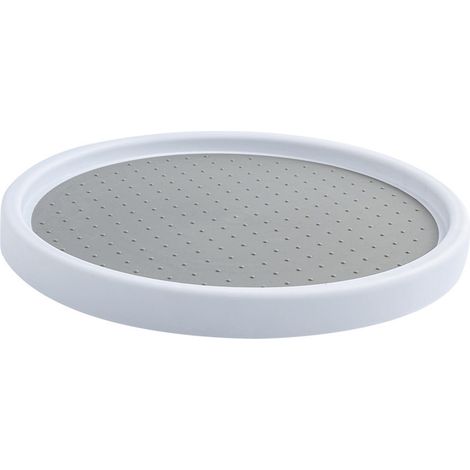 Multifunktionaler, drehbarer Gewürzständer für die Küche, hohe Belastbarkeit, runder, weiß-grauer Ständer für den Haushalt, L 30 x 2 cm / 11,8 x 0,8 Zoll. (1/5)