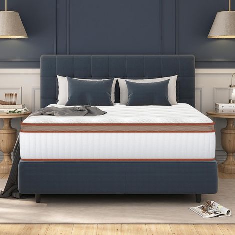 Yidatong – Matelas hybride 140x200 cm épaisseur 25 cm – Ressorts ensachés et mousse à mémoire de forme – 7 zones de confort – Hypoallergénique et antibactérien