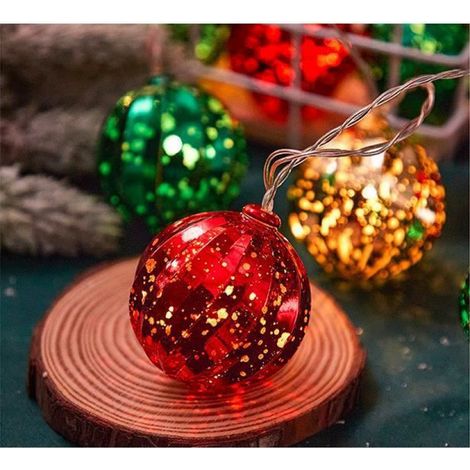 Lumière décorative - - Boule de Noël - 20 LED - Intérieur/Extérieur - Blanc chaud (1/4)