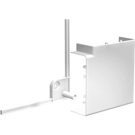 Schneider ISM10303 OptiLine 45 - white PVC trunking - 140 x 55 mm - flat angle 90°