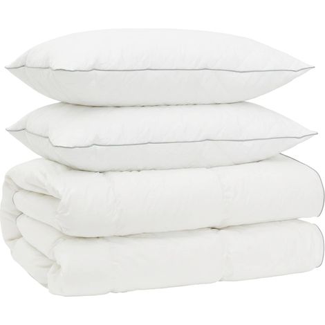 Gänsedaunen-Bettdecken-Set 90% FULDA 3 pcs 135 x 220 cm 310 GSM vidaXL (1/5)