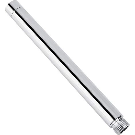 Rallonge de bras de douche, tuyau d'arrosage en acier inoxydable pour pommeau de douche de salle de bain, filetage G1/2 pouce, 201 avec chromage (6 pouces, 1/2") (1/4)