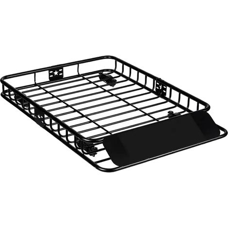 Barre de toit, matériau en acier, compatibilité universelle, noir (1/2)
