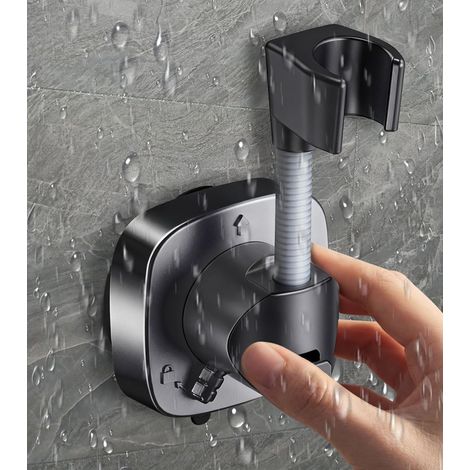 360° drehbarer Duschkopfhalter mit Saugnapf Kein Bohren erforderlich, universell verstellbar Tragkraft: 10 kg Sekundenschnelle Montage Rutschfeste und rostbeständige Halterung (1/5)
