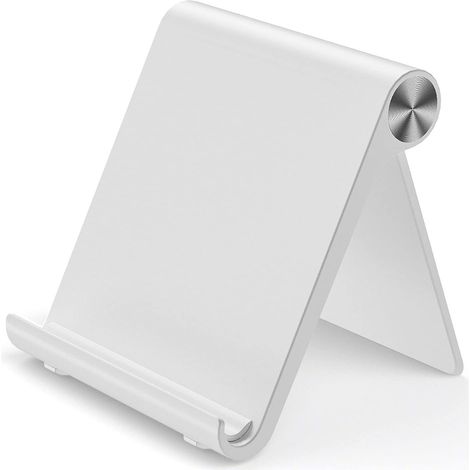 blanc Support Tlphone Bureau Porte Smartphone Table Repose Tlphone Portable Socle Smartphone Stand Compatible Avec Ipad Iphone 13 Pro Max Mini 12 (1/5)
