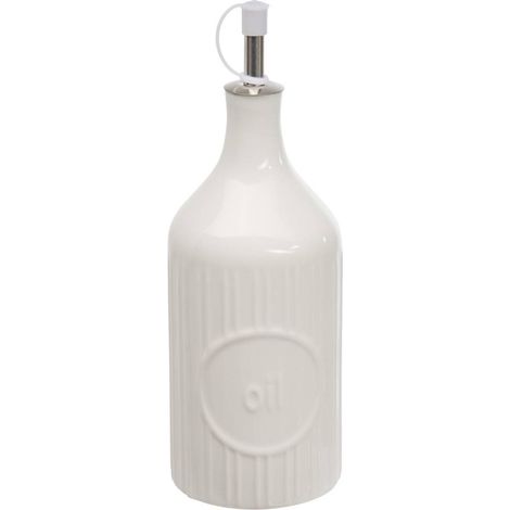 Bottiglia per condimenti da 0,5l in gres bianco - 5five (1/3)