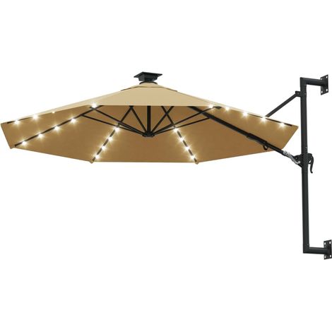 Maison Exclusive - Sonnenschirm zur Wandmontage mit LEDs 300 cm T