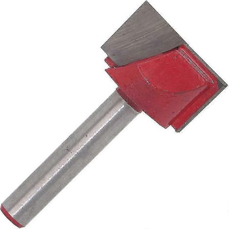 Fraise à queue droite argentée-rouge pour fraiseuse CNC, destinée au rainurage du bois - Pièce unique (1/4)