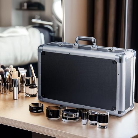 CD Carry Storage Case Aluminium Holds 120 CD's Compact Discs 56.5x40x17.8CM with Lock CD Storage Boxes for Albums Games Music