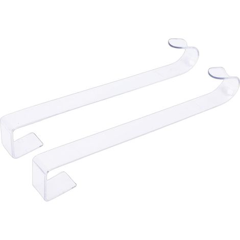 Cintre de Couronne Transparent sur la Porte, Support de Couronne de Noël Fin et Transparent, Aucun Outil Requis, Crochet de Guirlande Invisible Robuste pour les Décorations de Vacances (1/5)