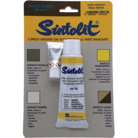 Stucco legno fai da te self sintolit scuro ml 75 (2 pezzi) Bandini