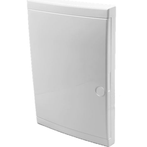 Porte de coffret électrique blanche 2 rangées 13 modules – Matière ABS 650°C – Compatible coffrets maxi-rail Eur'Ohm