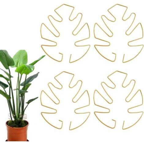 Support pour plantes grimpantes Monstera, lot de 4, doré, idéal pour les plantes grimpantes. (1/5)