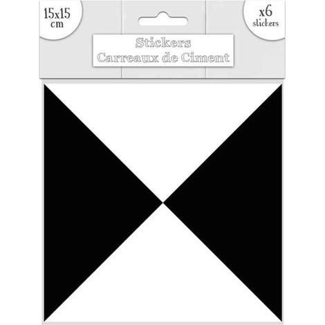 Ensemble de 6 stickers carreaux de ciment triangles