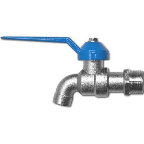 Grifo de jardín de bola de 1/2" de zinc niquelado Bradas 3707 (1/5)