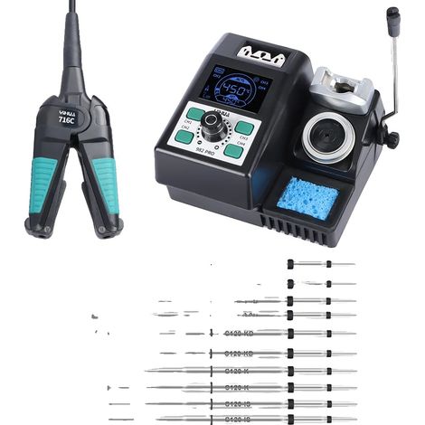 Pince à épiler chauffante et fer à souder, performance de précision, température réglable, paquet2, 110V-240V UE (1/2)