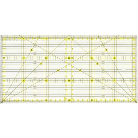 15 x 30 cm Règle de patchwork avec indications d'angles, Règle couture précise pour le quilting, la couture et le patchwork