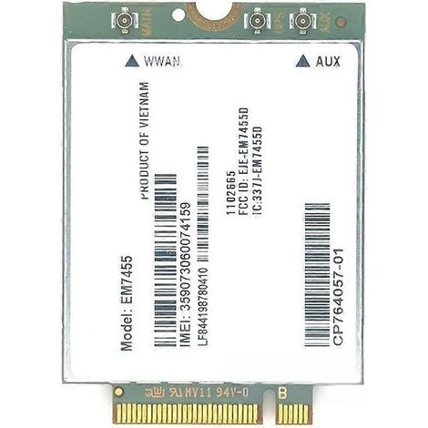 4G 300 Mbps WWAN-Funkkarte EM7455 1103582 FDD/TDD LTE Cat6 NGFF M.2, 4G-Modul für Laptop und 4G-Router (1/5)