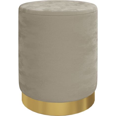 Tabouret de rangement rond Gris foncé Velours 31 x 37 cm (1/5)