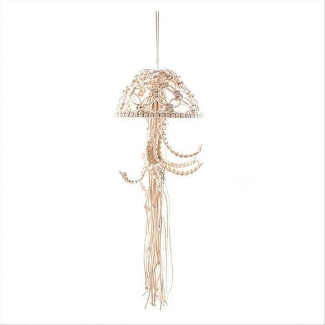 Décoration murale en macramé, attrape-rêves méduse avec lumières étoiles (1/5)