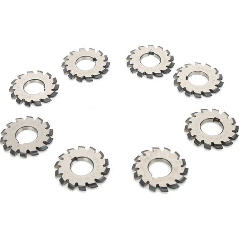 8-teiliger Evolventen-Zahnradfräsersatz für HSS-Stahl, 14,5°, 55 mm, 22 mm (1/5)