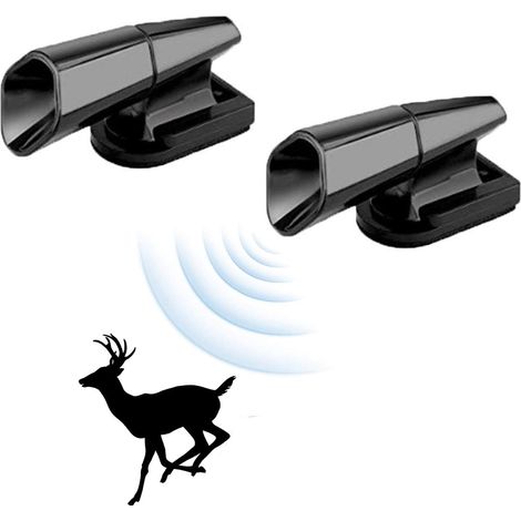 Lot de 2 sifflets anti-cerfs pour avertir de la présence d'animaux dans les voitures, répulsifs ultrasoniques pour plus de sécurité, installation adhésive facile.