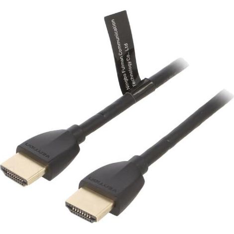 Cable HDMI 2.0 prise male des deux cotes UHD 4K 3D 0.5m - Noir