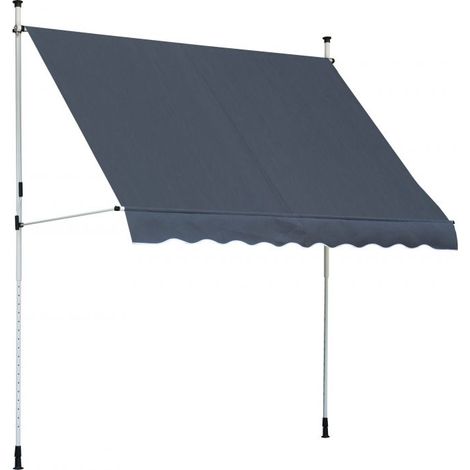 TrendLine Balkon Markise Dark grey, Breite 250 cm, Ausfall 130 cm Markisen (1/4)