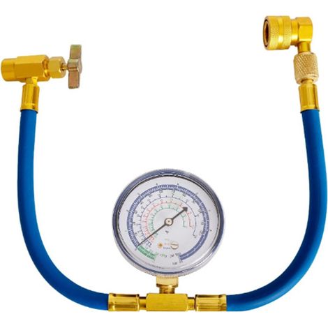 Manometer für R134A-Kältemittelschlauch, Manometer für Dosenanschluss, 20 cm (1/5)