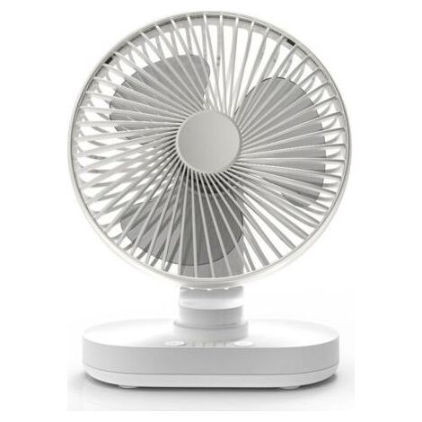 Ventilateur de table silencieux 16,5 cm – Auto oscillant 4 vitesses – Batterie 4000 mAh – Autonomie jusqu'à 20 heures – Design moderne