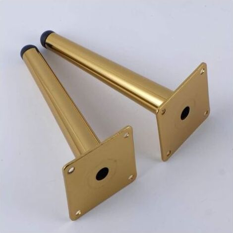 Ahlsen Set de 4 Pied de Canapé Inclinaison,Pied de Table Pattes de Cabinet Chevet Pieds en Métal,pour Tables Basses,Placards et Canapés,Dorés(oblique15cm/5.91in) (1/5)