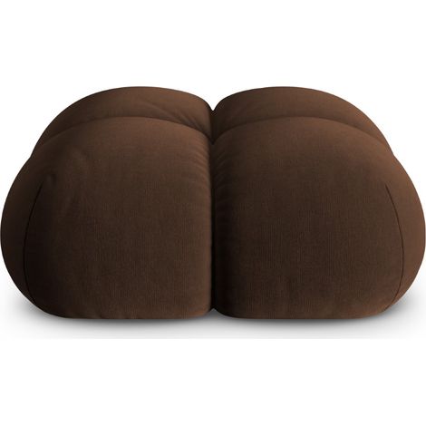 Pouf en velours chocolat (1/5)