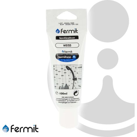 Fermit Fugendichtstoff Fermitopp N Silicone-Basis, 100 ml Tube, weiß 16060