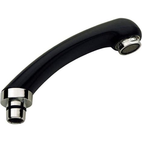 Remer Rubinetterie doccetta estraibile linea parrucchieri nera con particolari in ottone cromato (1/3)
