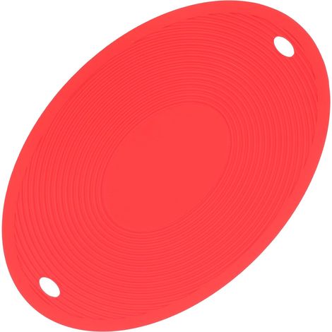 Salvamanteles ovalado XL antideslizante de silicona roja gruesa, resistente al calor, para ollas y sartenes, accesorio de cocina, protector de mesa, 30x20cm (1/5)