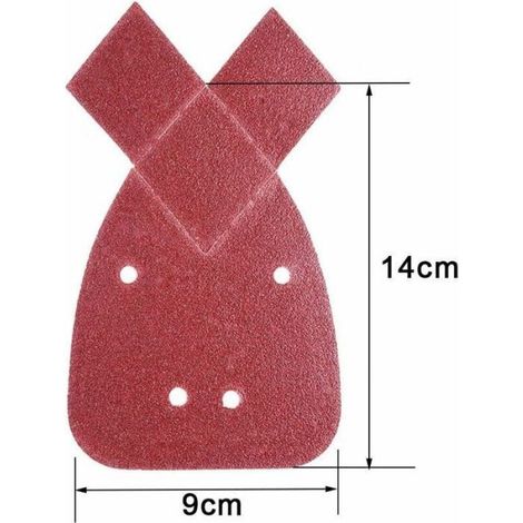 50 Pièces Feuilles Abrasives Feuille de Ponçage 10 X Grains 40/60/80/120/240 Papier Abrasif Triangles de Ponçage Fit Black and Decke (1/5)