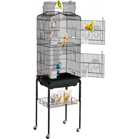 Cage Oiseau 45 - 7 x 35 - 5 x 151 cm Grande Cage Oiseaux en Métal (1/5)