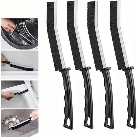 Brosse de Nettoyage des Interstices 4 Pièces Brosse Nettoyage Salle de Bainbrosse Joint Carrelag, Brosse de Nettoyage à Poils Durs pour Rainure Fenetre, Salle de Bain, Toilettes, Cuisine (1/5)