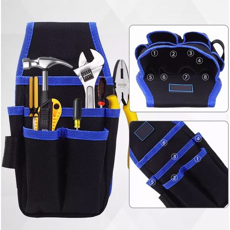 Beliebte Werkzeugtasche, multifunktionale Gürteltasche für Reparaturwerkzeuge, Elektriker-Werkzeugtasche aus Oxford-Gewebe, Elektriker-Gürteltasche (1/4)