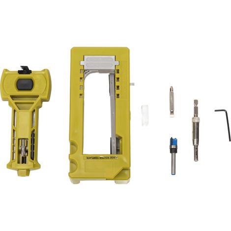 Kit d'installation de charnière de porte et de loquet, gabarit de mortaiseuse ABS pour un marquage précis, ciselage vert (1/2)