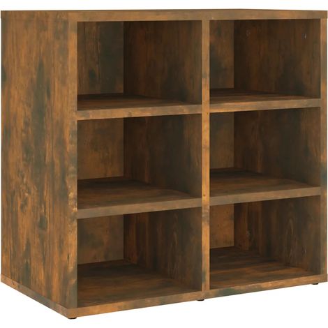Zapatero flexible almacenamiento práctico 52,5 x 30 x 50 cm madera contrachapada roble ahumado 020048435 (1/5)