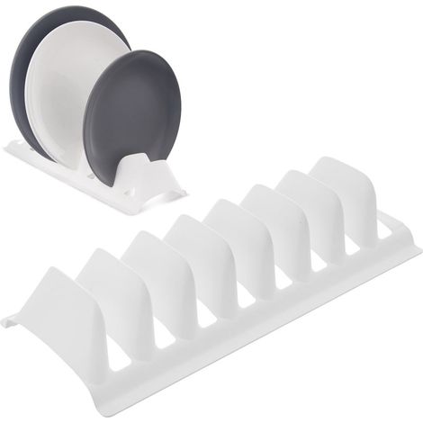 Soporte para tapa y plato blanco 29,5x13,5x6 cm