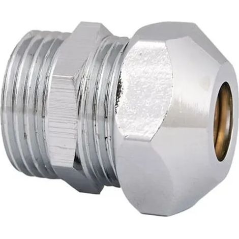 JS Raccordo a compressione su nipplo con filettatura esterna, DN10, 1/2'' x 1/2'' x 10mm, cromato, 0018871510001