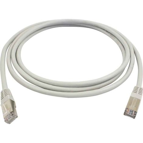 Cordon de brassage Avec connecteur, F/UTP, 4 paires x AWG26, gaine PVC Gris, IEC 60332-1, 3m ( Prix pour 1 )