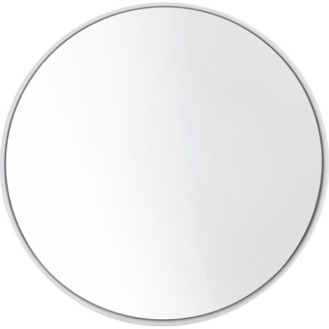 Miroir de maquillage grossissant x20 - Miroir adhésif - Miroir grossissant - Miroir de salle de bain - Miroir rond - 15 cm - Blanc - Miroir en ABS/aluminium (1/5)