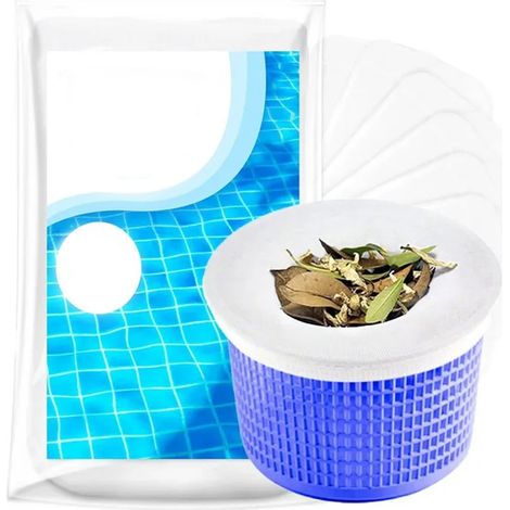 Lot de 50 Chaussette Skimmer Piscine Pour Les Paniers Skimmers Swimming Pool Skimmer Socks Chaussette Pour Filtre Skimmer Préfiltre (1/5)