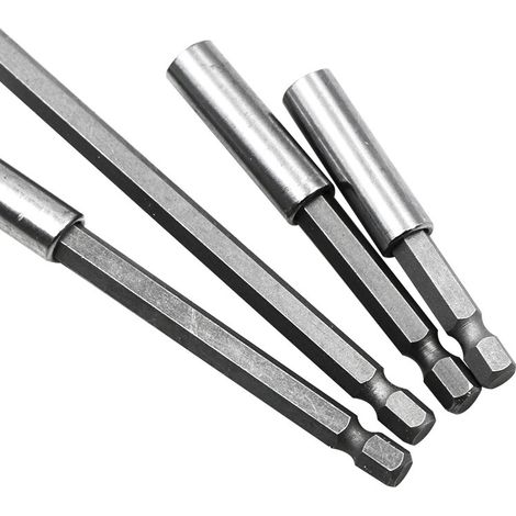 Embout de tournevis électrique 1/4", tige de connexion magnétique puissante, rallonge pour perceuse à pistolet, adaptateur rapide pour douille 6,35 mm