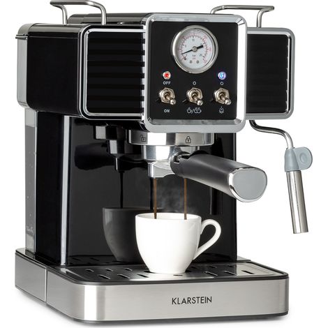 Klarstein Cafetera Gusto Classico 1350 vatios 20 bares de presión Depósito de agua: 1,5 litros (1/5)