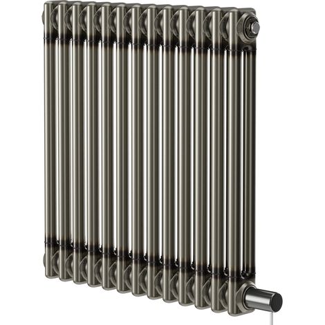 Colosseum Raw Metal 600mm x 548mm Horizontal Electric Double Column Radiator (1/5)